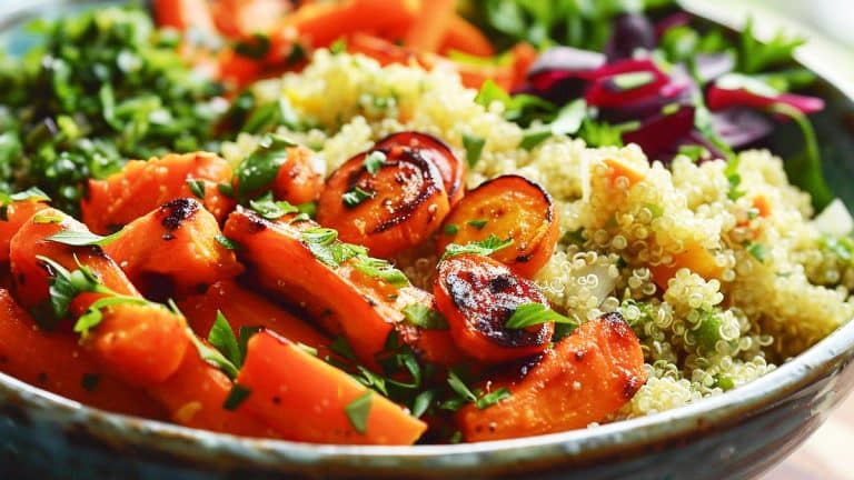 Découvrez comment ravir vos papilles avec un buddha bowl au quinoa et carottes rôties, simple et délicieux