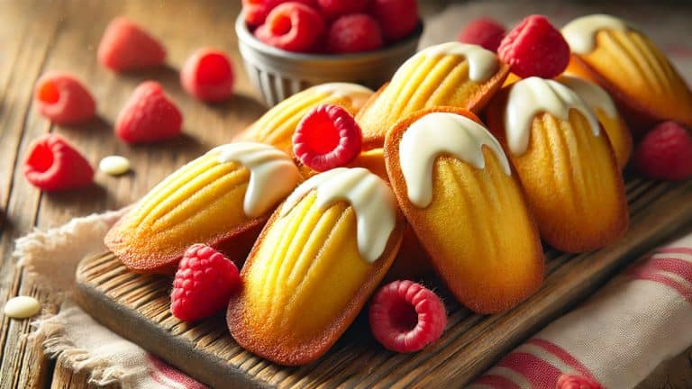 Voici comment égayer vos papilles avec ces madeleines coque chocolat blanc et framboises