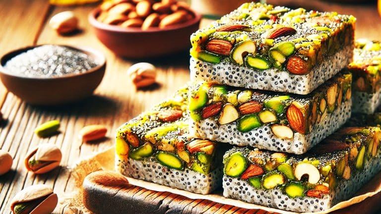 Les barres pistache, graines de chia et amandes : une recette facile pour un snack sain et savoureux