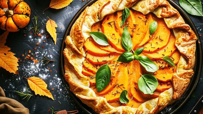 Voici comment épater vos convives avec une quiche automnale originale à la courge butternut, chèvre et lardons