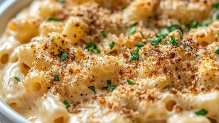 Cette recette de gratin de pâtes à la crème de lentilles est magique : un plaisir simple et savoureux