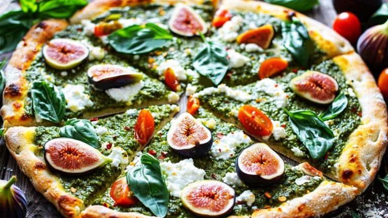 Découvrez la pizza au pesto, figues et ricotta : une recette simple pour régaler vos convives